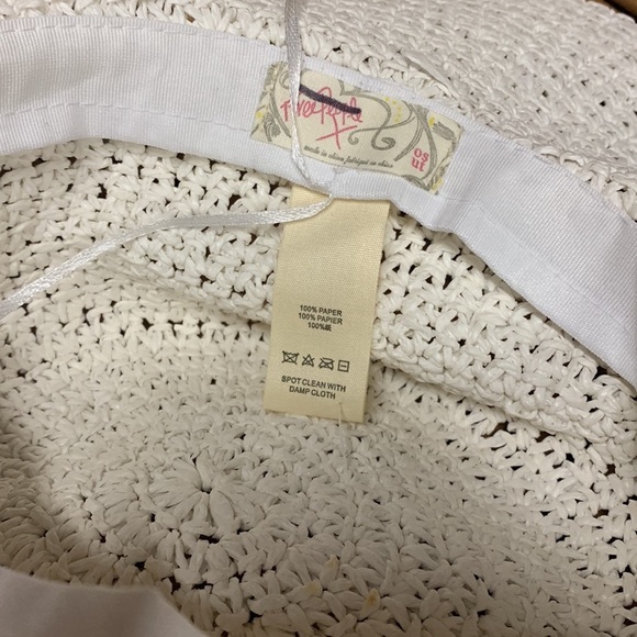 Free people Amelia hat new without tags one size white main image 2